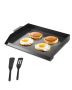 Carbon steel rectangular frying pan 22x16 inches, black, BBQ, for gas stove