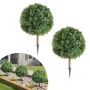Artificial boxwood with ground spikes, 2 pcs., 686 mm
