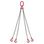 Chain lifting sling, 6.3 mm x 1.5 m, G80 steel, 2993 kg load capacity