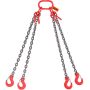 Chain lifting sling 8 mm x 150 cm, G80, 5 tons with hooks