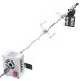 Universal grill set with spit and electric motor, 81.3-99.1 cm