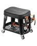 Mechanic's chair with wheels, 300 kg, black, for garage and workshop