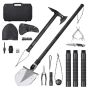 28 in 1 Stainless Steel Survival Shovel and Axe Set