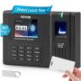 Time clock for employee attendance with fingerprint, RFID and PIN code, no fees