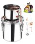 Distillation apparatus 3 gallons, stainless steel with copper spiral and thermometer
