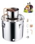 Alcohol distillation apparatus, 30 L, stainless steel, copper spiral, with thermometer