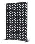 Metal 5-Panel Privacy Screen, 47"x72", Black