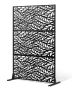 Metal Privacy Screen, 47x72 inches, black, for outdoor and indoor use