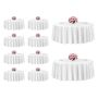 White round polyester tablecloths, 120 inches, 10 pcs. per pack