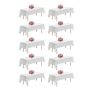 White polyester tablecloths for rectangular tables, 60x102 inches, 10-pack