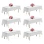 White polyester tablecloths for rectangular tables 60x102 inches, 6 pcs.