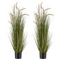 Artificial grass 2 pcs., 1194 mm, PVC foliage in pots, for indoor and outdoor decoration