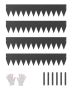 Steel Black Flexible Garden Landscape Edging, 40x8 Inch, 4 Pcs.