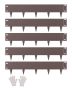 Steel Flexible Landscape Edging, 39x5 inches, brown, 5-pack