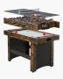 3-in-1 combo game table set, 54" air hockey, table tennis and foosball table