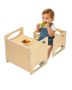 Montessori wooden height-adjustable table and chair set for children 1-5 m