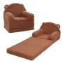 Children's sofa bed, convertible chair, brown