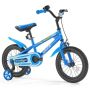 Children's BMX bike, 35.56 cm, blue with training wheels