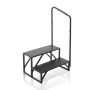 RV steps, 2 steps, carbon steel, with handrails, non-slip