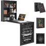 Folding wall table with chalkboard, multifunctional work table