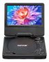 Portable 7-inch HD DVD player with rechargeable battery