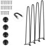 Metal 711 mm furniture legs with rubber protectors, 4 pcs., 226.8 kg load capacity