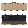 Hard gun case with foam, IP67, 127 cm, khaki
