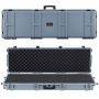 Hard grey rifle case 1320 mm with wheels IP67
