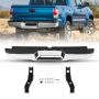 Rear chrome steel bumper with step and license plate light for toyota tacoma 1995–2004