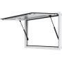 Food truck service window, 122x91 cm, aluminum, with awning door and tow hook
