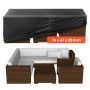 Patio furniture cover, 188x120x71 cm, 420D, waterproof, black