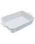 Ceramic rectangular baking dish 9x13", white, with handles