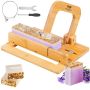 Bamboo Soap Cutter with Adjustable Stainless Steel Cord, 0-2 Inch Thickness, Multifunctional