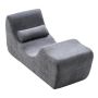 Ergonomic gray yoga lounger, foam lounge chair