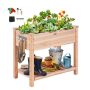 Wooden raised bed with legs, 33.9x18.1x30 inches, burlywood