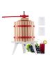 12 L fruit wine press with wooden basket, manual juicer