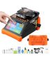Fiber optic splicing device with 6 motors, 5" touch screen, 7800 mah battery, SM/MM/DS/NZDS