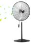 Industrial 30 inch oscillating floor fan, black, adjustable height, 3 speeds