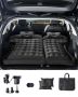 Car inflatable mattress with pump, 2 pillows, black