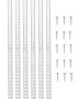 Adjustable Steel Shelf Pillars, 36.3 inches, 8-piece set