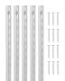 Silver Shelf Pilasters, 39 inches, 10 pcs, Wall Support System