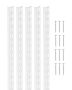 Silver 60" Vertical Shelf Pilaster, 5-Piece Set