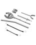 Transom guard for outboard motors 26.9-62.2 inches, adjustable, corrosion resistant