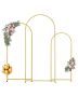 Wedding arch backdrop metal stand, 3 pcs. gold set
