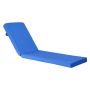 Chaise longue cushion 183x53 cm, blue, water and fade resistant, with laces
