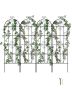 Stainless steel garden trellis for climbing plants, 71x20 cm, 4 pcs.