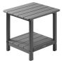 Outdoor table made of HDPE, gray, 45x38x44 cm, weatherproof