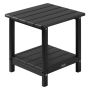 Outdoor table, black, HDPE, weatherproof, 450x380x440 mm
