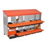 2-storey metal chicken nests, 10 compartments, with lids