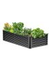 Metal galvanized raised bed, 6x3 feet, dark gray